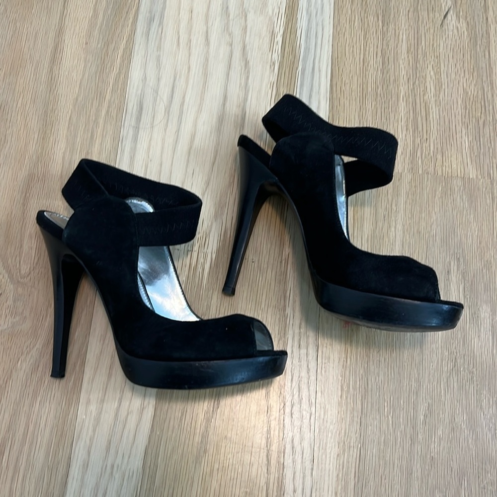 Black bakers open toe shoes